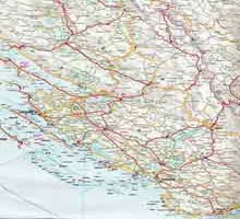 Map 10 ) 2003 road map & new Zagreb-Split highway & tunnel, Zadar & Lika Mozaik Knjiga d.o.o., Zagreb 2003
