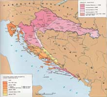 Map 12 ) Map showing Croatian territory occupied by Venice from 16th to 18th century, (shows changing boundaries) A Concise Atlas of the Republic of Croatia, M. Krleza Lexicographical Inst., Zagreb, 1993.(page 95)